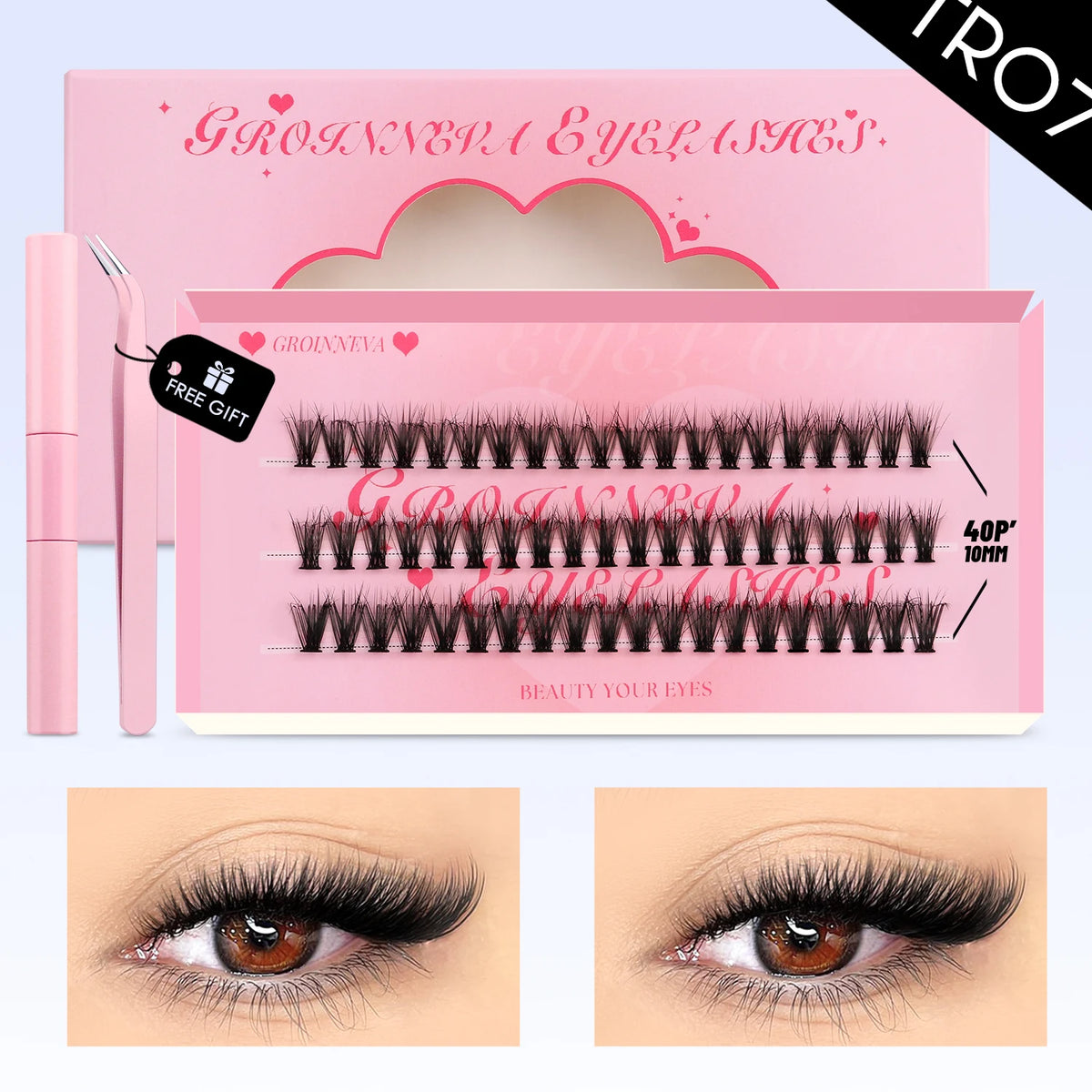 Wispy Cat Eye DIY Lash Clusters
