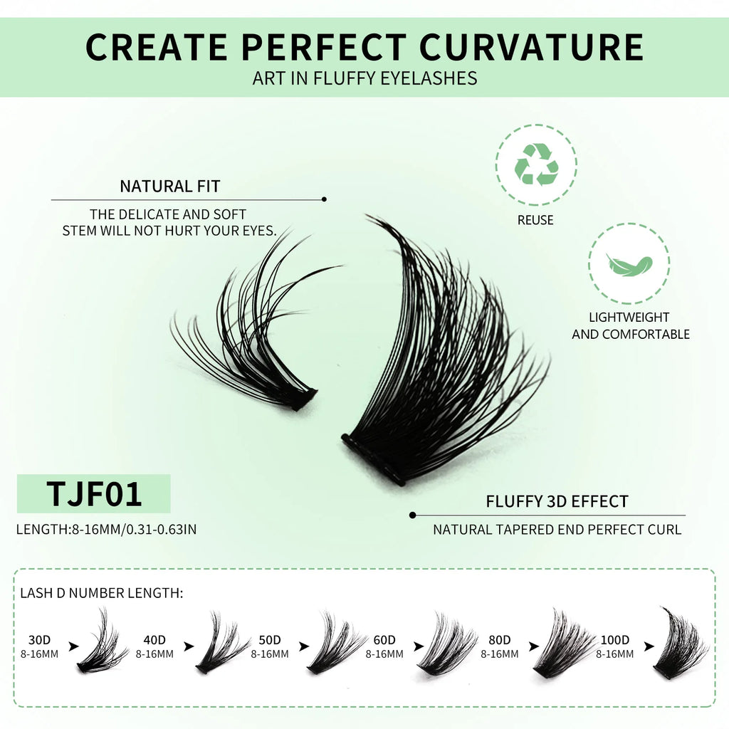 Wispy Cat Eye DIY Lash Clusters