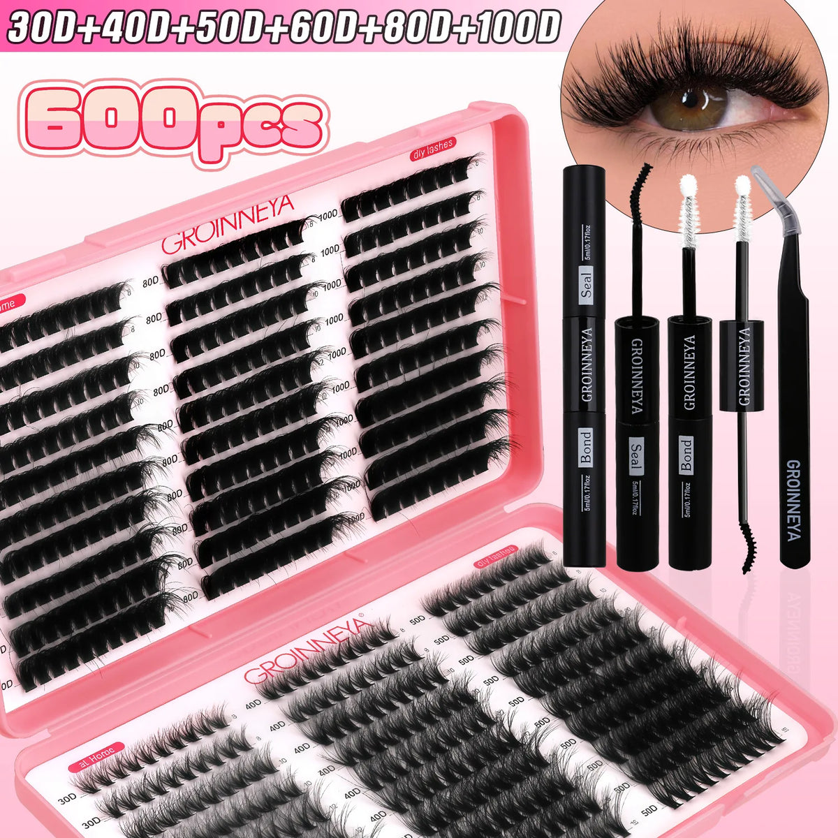 Wispy Cat Eye DIY Lash Clusters